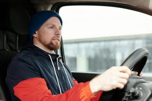 Man driving