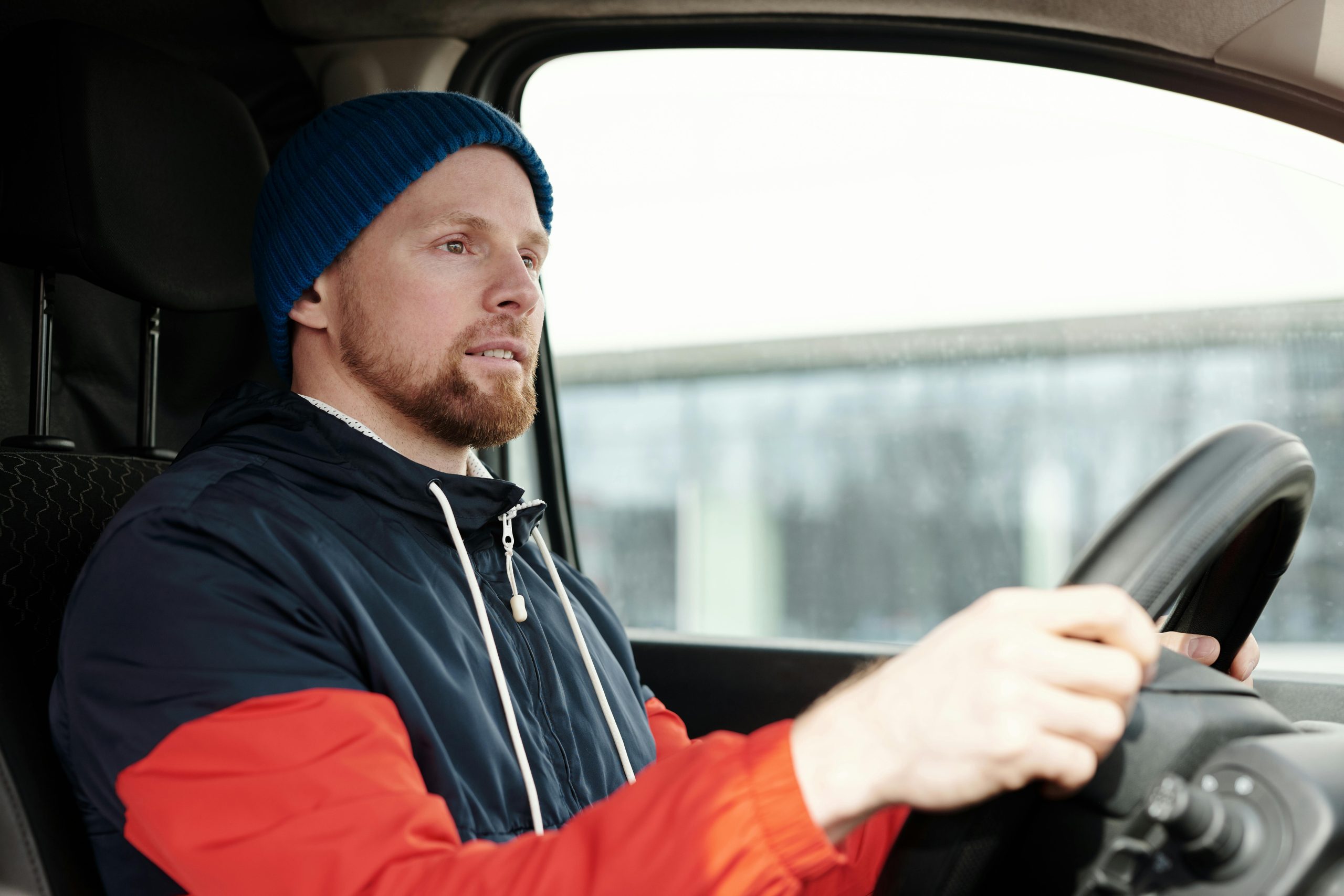 Man driving